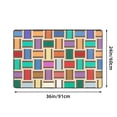 thumbnail image 5 of PUREYAH Front Door Mat Indoor Entrance, Non-Slip Washable Colorful Chevron Patchwork Decorative Rug Carpet for Bedroom Living Room Bathroom 72"x48", 5 of 8