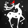 thumbnail image 3 of CafePress - Winter Reindeer T Shirt - Women's V-Neck Dark T-Shirt, 3 of 4