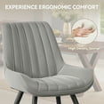 thumbnail image 4 of CQSXDA Modern Dining Chairs Set of 2, Fabric Upholstered Side Chairs with Thick Cushion & Metal Legs for Kitchen Dining Room, 4 of 8