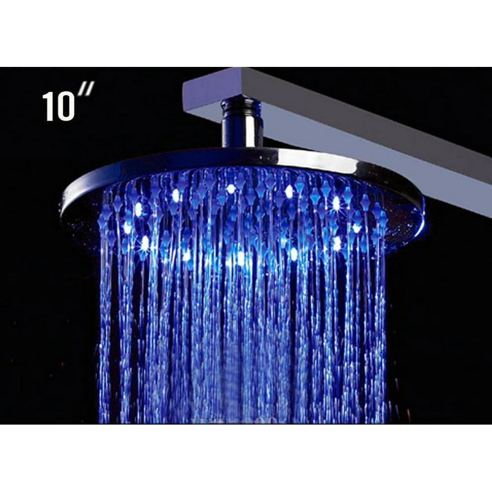 ALFI brand LED5006 Polished Chrome 10" Round Multi Color LED Rain