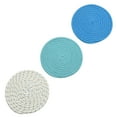 thumbnail image 4 of Juego De Soportes Para Ollas De Cocina, Juego De Salvamanteles, Tejido De Hilo De Algodón 100% Puro, Juego De Soportes Para Ollas Calientes (Juego De 3), Elegantes Posavasos, Almohadillas Calientes, T, 4 of 5
