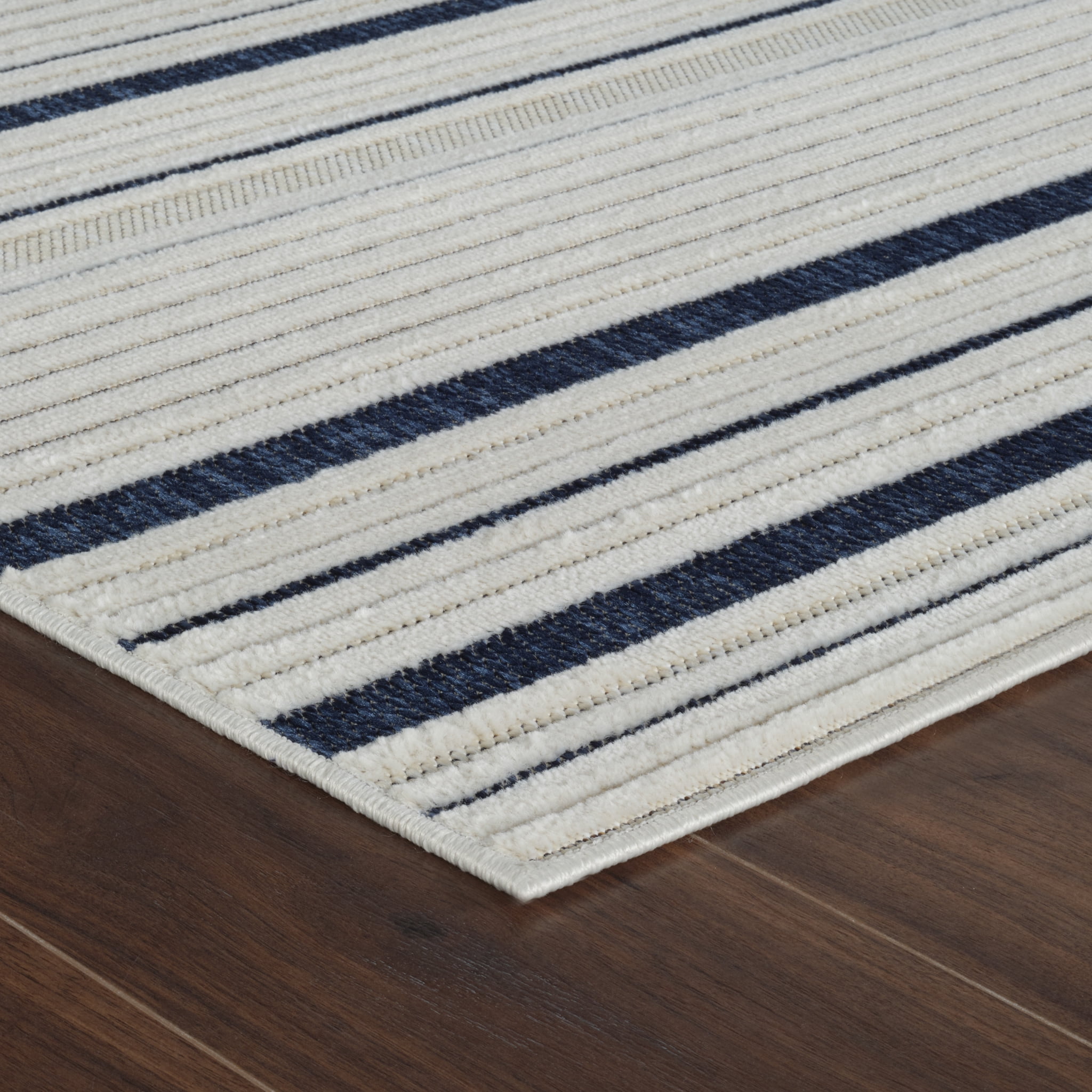 Rug Branch Maise Abstract Indoor Outdoor Area Rug, Cream Blue, Modern - Entryway, Hallway, Bathroom
