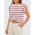 thumbnail image 2 of SikaFu Women's Summer Round Neck Tank Top Sleeveless Hat Sleeve Top Casual Loose Fashion Basic T-Shirt, 2 of 6