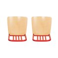 thumbnail image 6 of Linon Fostria 30" High Back Metal Bar Stools, Set of 2, Red/Natural, 6 of 11