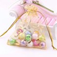 thumbnail image 7 of 100Pcs 9x12cm Sheer Drawstring Heart Organza Jewelry Gift Bags (Gold), 7 of 7