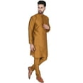 thumbnail image 3 of SKAVIJ Art Silk Kurta Pajama Set for Men Indian Wedding Party Wear Dress (Medium, Brown), 3 of 6