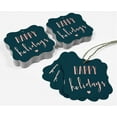 thumbnail image 5 of Inkdotpot Happy Holiday Bottle Tag Real Rose Gold Foil Favor Bracket Shape Hang Tags Pack Of 50, 5 of 7