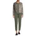 thumbnail image 2 of Secret Treasures Women's and Women's Plus Size Sleep Top and Pants Set, 2-Piece, 2 of 5