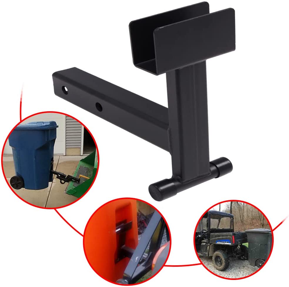 NIXFACE 2" Trash Can Hauler Grabber Hitch Reciever for Lawn Mower Garden Tractors