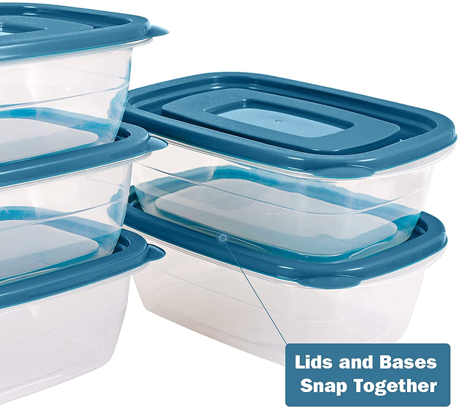 Tupperware Bite On The Go Snack Container 1842-25 Blue w/White Spoon 1  3/4Cups