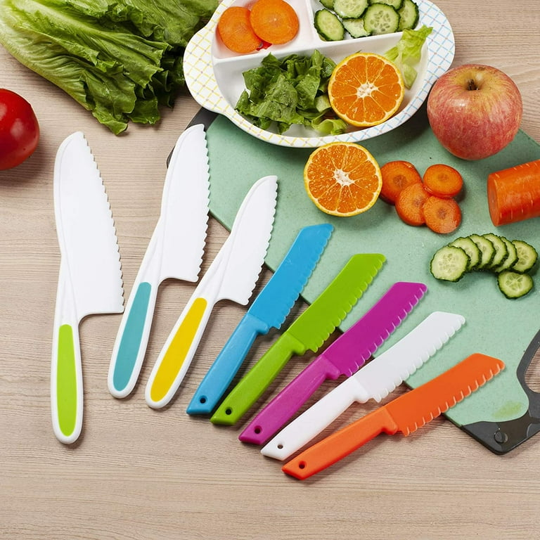 Kids Knife Set, Kids Safe Cooking Knives, Nylon Kids Kitchen Knife with  Crinkle Cutter for Cooking & Cutting Fruit, Bread, Lettuce, 8Pcs, by  Casewin 