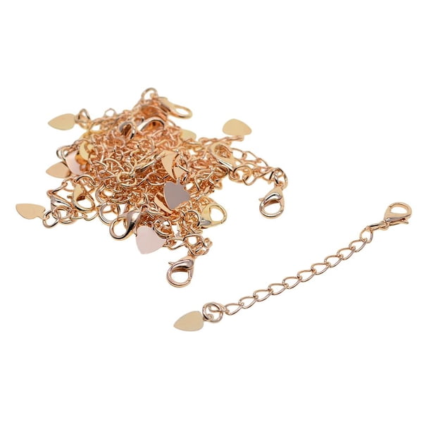 Cadenas de extensión de collar perfecl 20 juegos 60-70 mm con cierres de langosta para pulseras