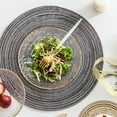thumbnail image 3 of Guiexla 2 Pcs Anti-Slip Round Table Mat Set Woven Placemats Dining Table Non-Slip Coasters for Kitchen Heat Resistant Bowl Pads Drink Mats, 3 of 8