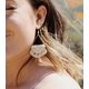 thumbnail image 2 of Pendientes llamativos con colgante de borla y flecos hechos a mano bohemios para mujer (marrón) JM, 2 of 5