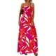 thumbnail image 1 of Vestido largo MASCOMODA para verano, estilo bohemio, con estampado floral, top en tubo, rosa y rojo, 1 of 7