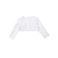 thumbnail image 3 of iiniim Kids Girls Open Front Beaded Wedding Flower Girls Shurg Bolero Cardigan Long Sleeve Princess, 3 of 7