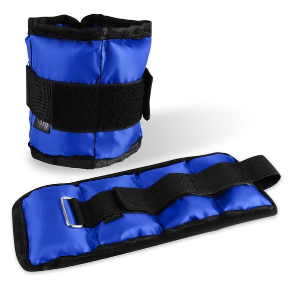 Wrist Ankle Weights,2Pack Adjustable Wearable Wrist Ankle Sandbags for Women Men,Comfortable Arm Leg Weighted Bracelet for Pilates,Yoga,Running and Strength Training,Fitness,Walking,Gym,1lb Each,Blue