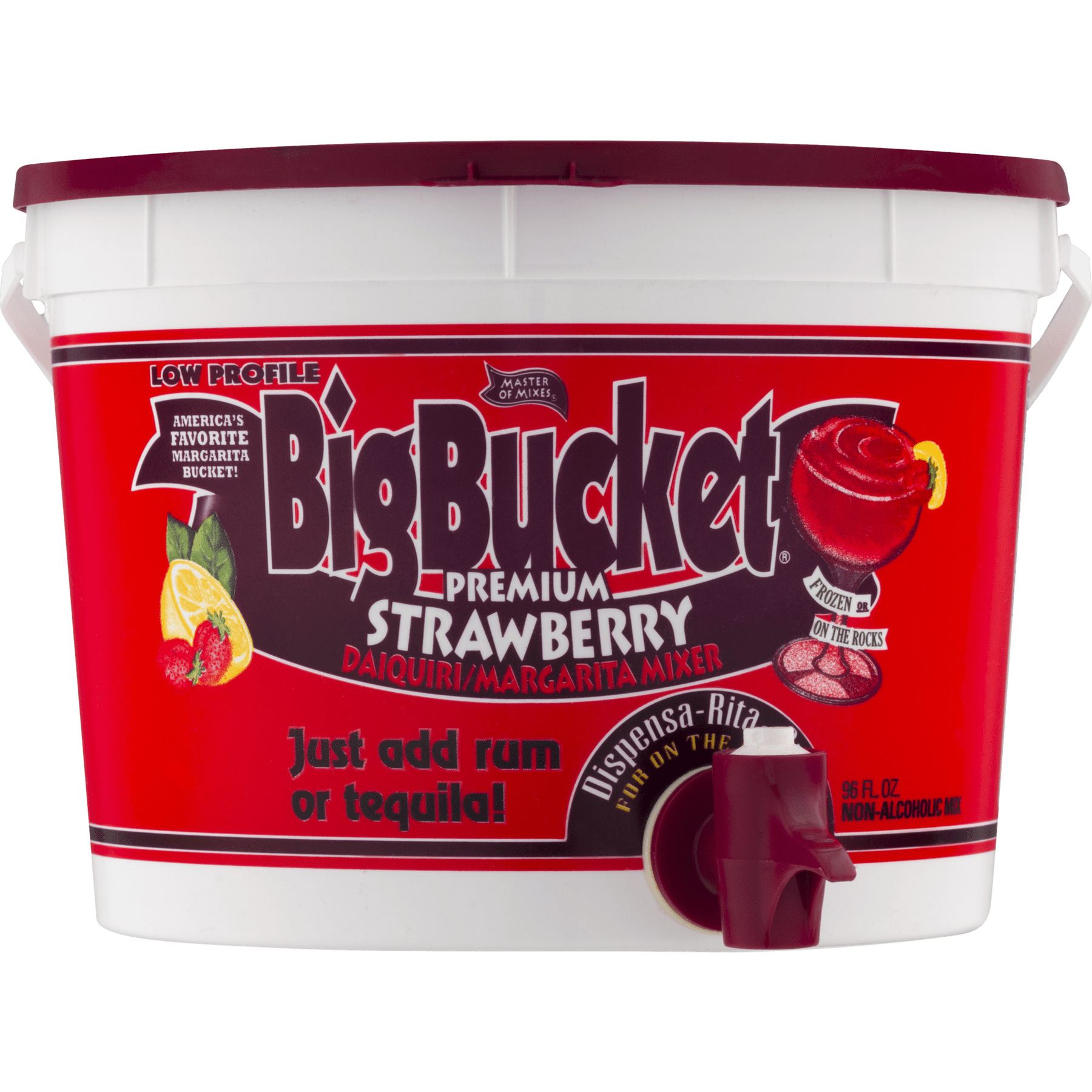 Master Of Mixes Big Bucket Strawberry Margarita Daiquiri Mixer 96 Fl Oz Walmart Com Walmart Com