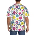 thumbnail image 7 of Goofa Doodle Fruits Printed Men's Casual Short-sleeved Shirt,Lightweight Breathable Button-down,Summer Casual men's top,Versatile Fashion shirt-Large, 7 of 7