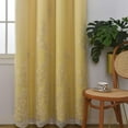 thumbnail image 5 of GYROHOME Double Layered Curtains with Embroidered White Sheer Tulle Room Darkening Grommet Top 2Panels,52x108inch,Yellow, 5 of 5