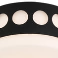 thumbnail image 4 of Kirby 2 - Light Black Forged Black Contemporary Incandescent Steel Flush Mount Light, 4 of 6
