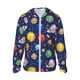 thumbnail image 1 of Balery Space Planet Sudadera ligera de manga larga con capucha y protección solar UPF 50+ para hombre y mujer, ideal para pesca y running-Large, 1 of 6