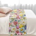 thumbnail image 2 of Spring Flowers Bed Runner for Queen Size Bed, Vintage Watercolor Pink White Blue Purple Floral Leaf Soft Bedding Scarf Bedding Protector Slipcover Sofa Throw for Bedroom Hotel Guesthouse, 2 of 8