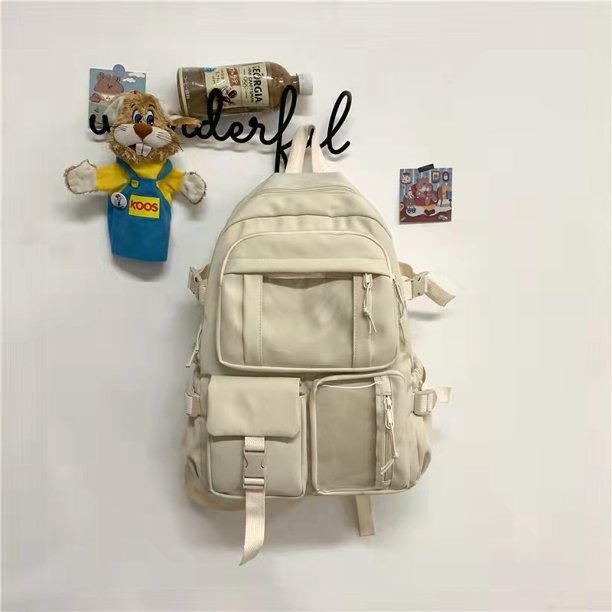 Mochila De Estilo Coreano Rosa Kawaii, Linda Mochila De Color Caramelo De Oso De Dibujos Animados De Moda, Mochila Y Monedero Informal, Simple Y Versátil Para Niñas Y Mujeres