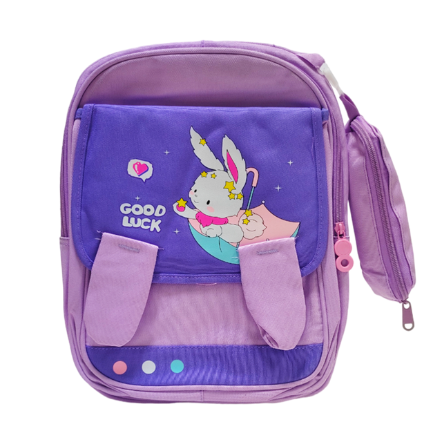Mochila Escolar para Niños RM REGALOMEX Diseño Kawaii Lila