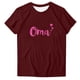 thumbnail image 1 of Camiseta de Manga Corta de Cuello Redondo con Impresión de la Carta para las Mujeres, Casual Diario Y Top de Fiesta, 1 of 4