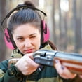 thumbnail image 2 of Orejeras rosadas Protección de seguridad auditiva Reducción de ruido, adecuadas para niños y adultos para campos de tiro, caza, carpintería y corte, 2 of 5