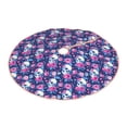 thumbnail image 2 of Bingfone Christmas Tree Skirt Mat Christmas Decoration Interior 36" -Skull Flower, 2 of 6