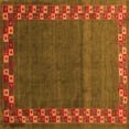 thumbnail image 1 of Ahgly Company Indoor Square Abstract Orange Contemporary Area Rugs, 8' Square, 1 of 1