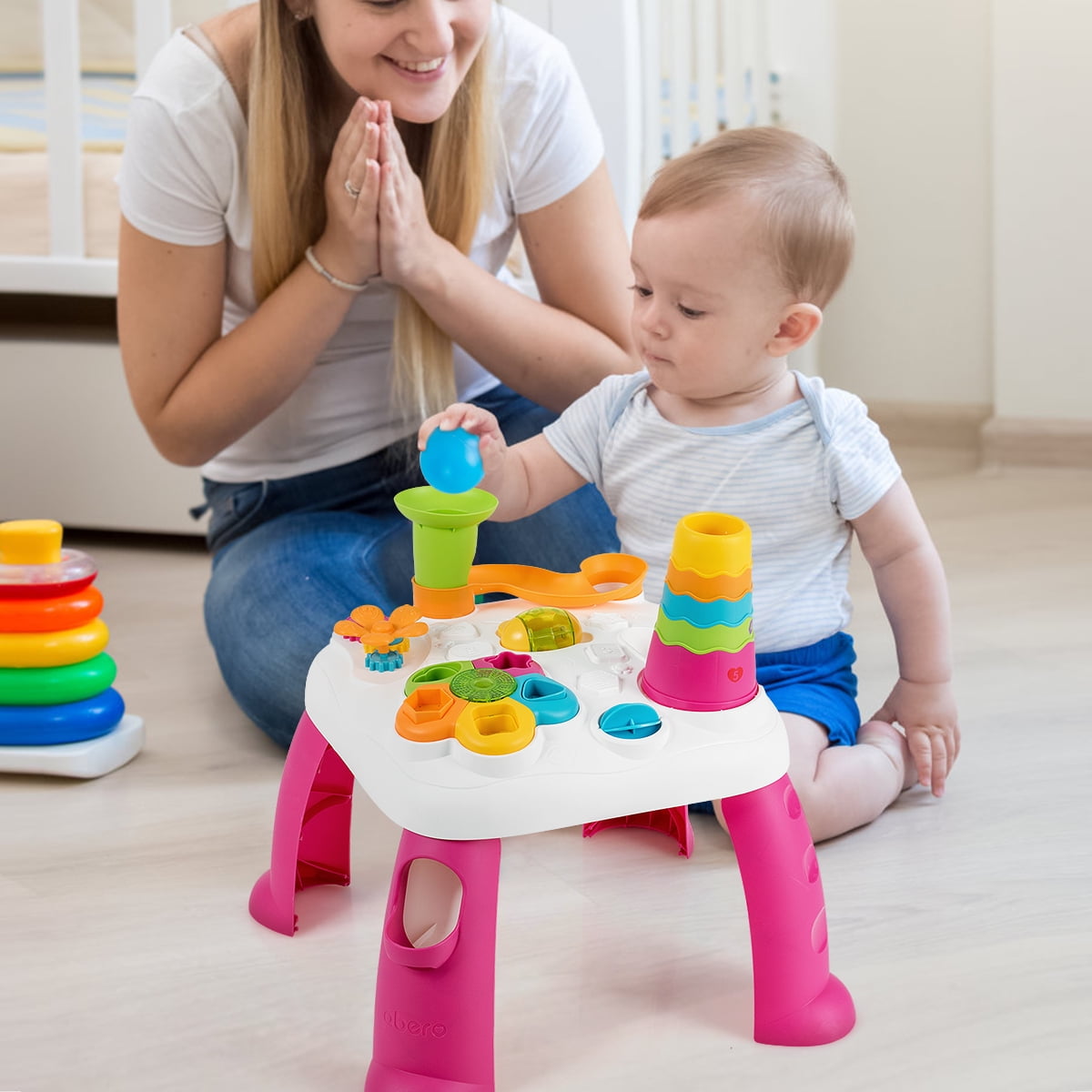 Costway Baby Toys Age 12+ Months Music Activity Table Toddler Learn Table  W/ Light & Songs : Target