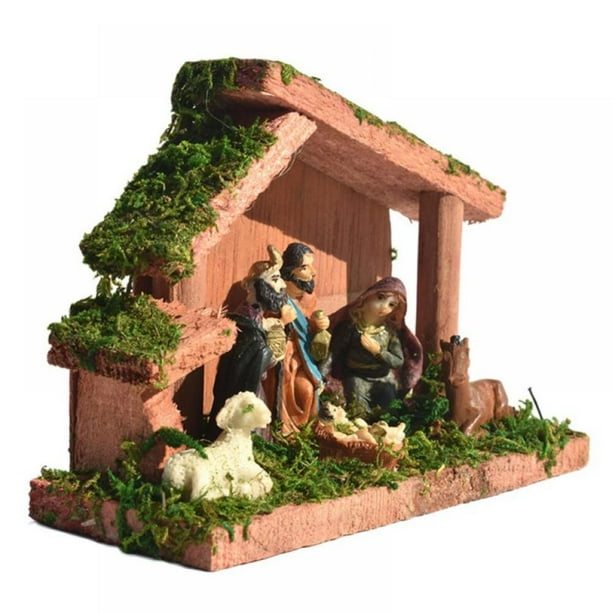 Nativity Set with Stable and Figures