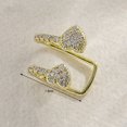 thumbnail image 5 of Yesbay 1 Pcs Women Ear Clip Ear Cuff Rhinestone Heart Smooth Polished C-shaped Non-pierced Anti-slip Stainless Lightweight Hip Hop Lady Ear Clips Club Jewelry, 5 of 7