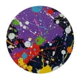 thumbnail image 4 of PIKWEEK Full Width Single-Sided Printing Round Tablecloth Colorful Paint Splatter White, 4 of 8