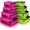 8 set - Rose/Green, variant on Packing Cubes Luggage Bags Organizer Durable Travel Accessories With Clothing Label