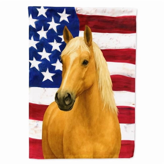 Carolines Treasures WDK6501CHF 40 x 28 in. Palomino Missouri Fox Trotter Horse American House Flag