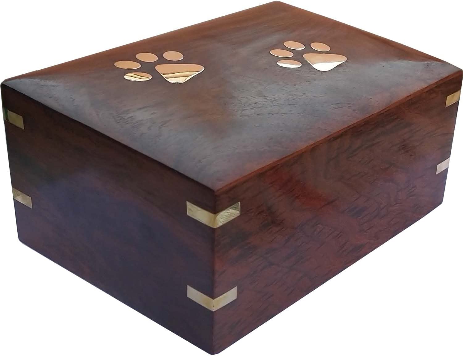 Noor Secrets Wooden Pet Urns for Dogs Ashes - Wood Cremation Urns for Pets - Cat Dog Urns - Dog Ashes Keepsake Urn - Rosewood Decorative Urn for Dog Cat Ashes - Pet Ashes Keepsake Box