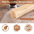 thumbnail image 5 of Agitadores de café DEBECTY, 1000 unidades, madera, 14 cm, envueltos individualmente, 5 of 5