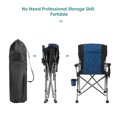 thumbnail image 4 of Silla plegable de campaña con soporte para bebidas y bolsillos - Ideal para pesca, playa y acampada en color camuflaje, 4 of 7