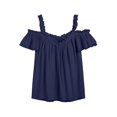 thumbnail image 4 of QGJZVUNL Womens Cold Shouler Going Out Tops Flowy Sleeve Tank Top Summer Outfits Casual V Neck T Shirts Size M, 4 of 6