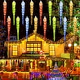 thumbnail image 4 of LINLIN Solar Icicle String Lights, Waterproof 50LED 23ft Twinkling Crystal Ice Cone Fairy Lights Window Hanging Decorative Lights for Outdoor Indoor Home Christmas Wedding, 4 of 8