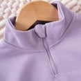 thumbnail image 5 of HAiming Girls 2PCS Sets Outfits Fleece Half Zip Pullover Stand Collar Sweatshirt and Sweatpants Clothes with Pockets, 5 of 8