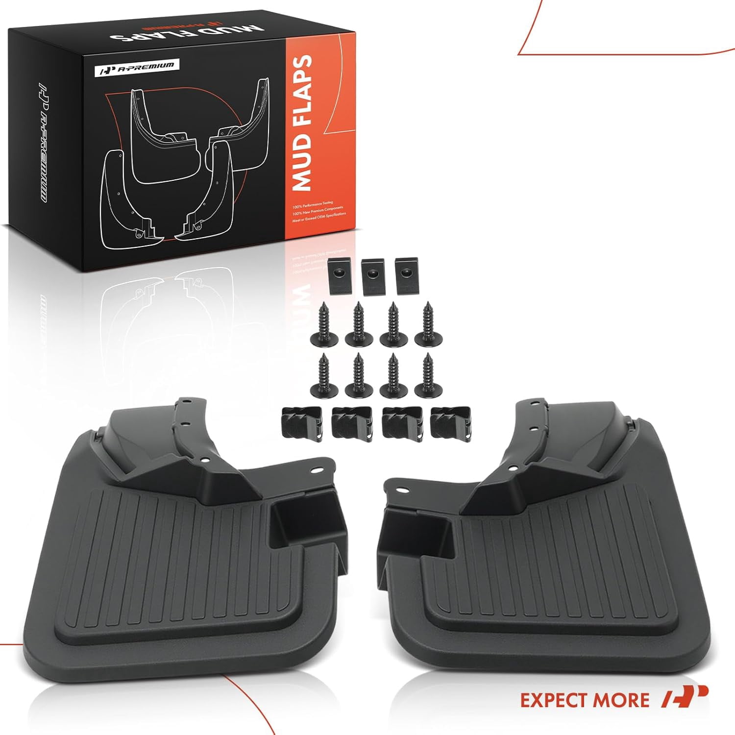 A-Premium Set of 2-PC Front Mud Flaps Splash Guards Compatible with Ford Bronco 2021-2024 Sport Utility, Left & Right Mudguards Mudflaps, with Hardware Accessories (Not for Bronco Sport Models)