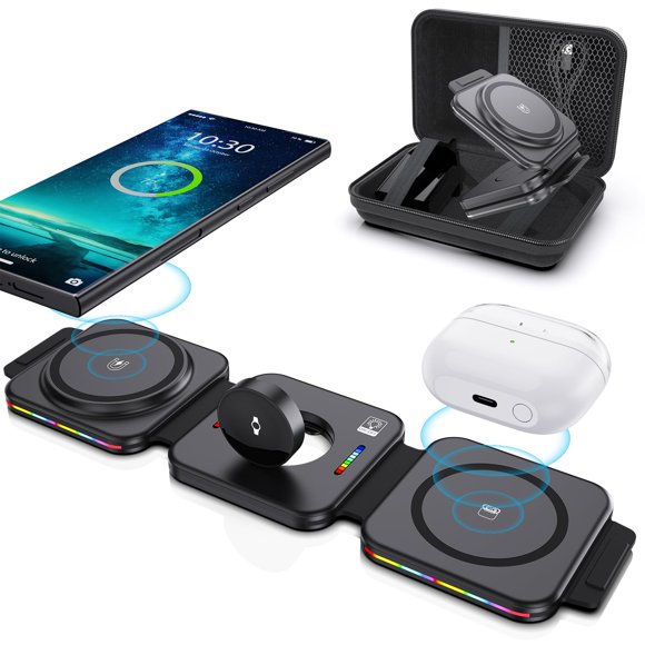 Cargador inalámbrico 3 en 1 para Samsung Galaxy S24 Ultra