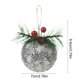 thumbnail image 3 of Christmas Ornament Ball | PVC High End Foam Design | Red Rose Gold Silver | Multiple Styles Glossy Matte Glitter | Pre-Installed Hanging Lanyard | Home Holiday Tree Wreath Decor | 7.5x13cm | 1 Piece, 3 of 6
