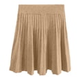 thumbnail image 5 of MuXiKeJi Clothes Elegant Knit Pleated Midi Skirt High Waist A-Line Design Stretch Comfort Winter Fall Fashion Skirt, 5 of 5