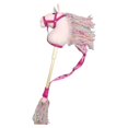 thumbnail image 3 of Juguete de caballo de poste, cabeza de animal de peluche, decoración con poste, juego de simulación, peluche divertido Rosa, 3 of 9
